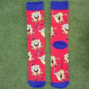 Spongebob Squarepants Nickelodeon Joy Surprise Multi-Print Adult Crew Socks New